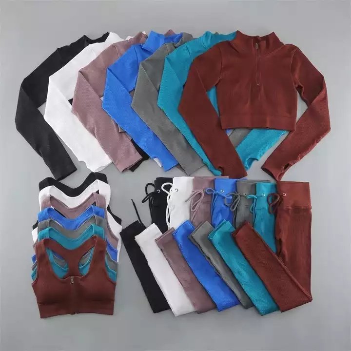 Wholesale Yoga Sets Clothing Workout Set Women Clothing Active Wear Yoga Gym Fitness Ropa Deportiva Mujer Seamless Yoga Set
