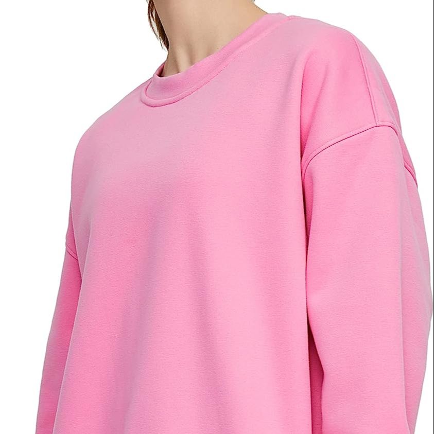 OEM Women's Casual Long Sleeve Oversized Solid Tops Crewneck Sweatshirts Cute Loose Fit Pullovers With Pockets