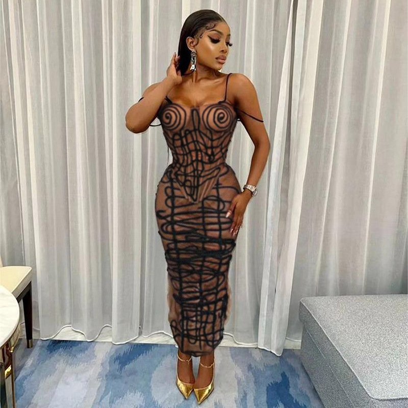 Bomblook C523ST04 Sexy Women's Evening Striped Print Tank Top Streetwear With Midi Skirt Two Piece Set Tweed Set Women Summer