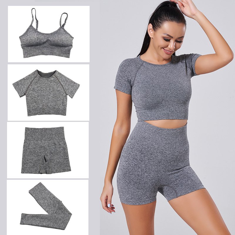Seamless Women's Sportswear Yoga Set Workout Clothes Athletic Wear Sports Gym Legging Fitness Bra Yoga Suits