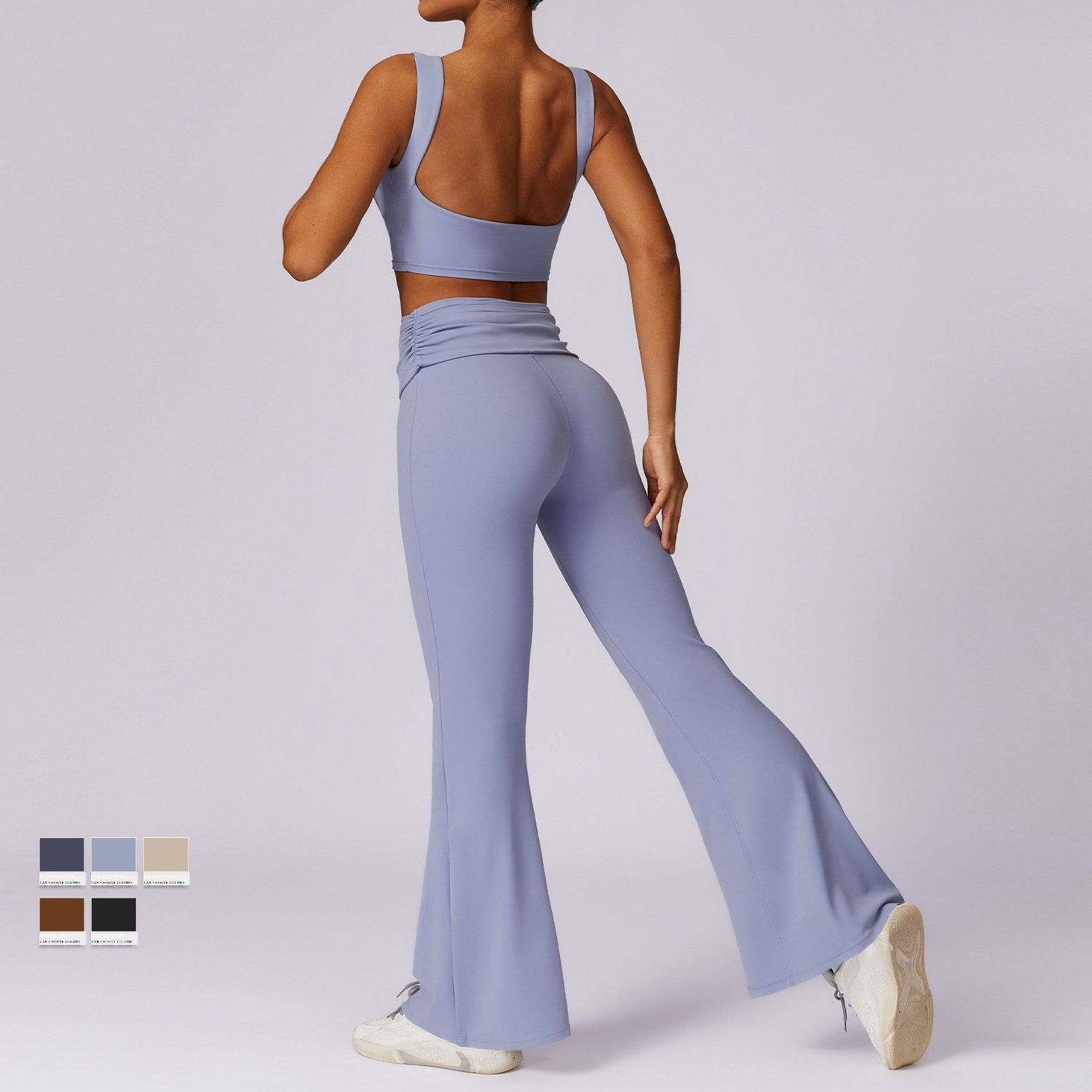 Women's Plus Size 2-Piece Sportswear Fashionable Fitness Gym Workout Wear Top Butt Lift Leggings Bra with Wholesale Yoga Set