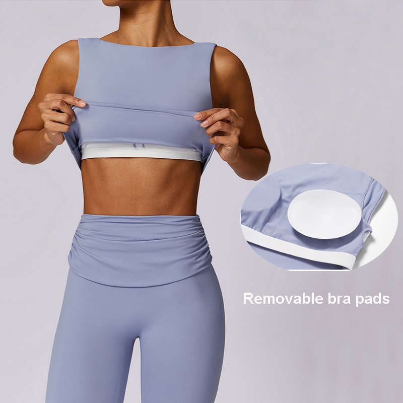 Women's Plus Size 2-Piece Sportswear Fashionable Fitness Gym Workout Wear Top Butt Lift Leggings Bra with Wholesale Yoga Set
