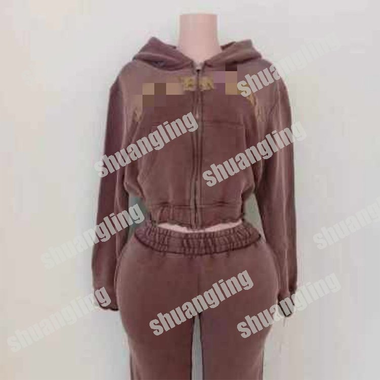 Women's Sets Custom Applique Embroidery LOGO Hoodies Joggers Sweatsuit Sets Tracksuits for Women Sweatpants and Hoodie Set
