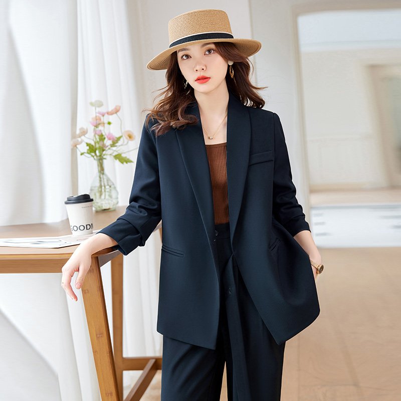 Soft and comfortable high-quality office women's casual suit and women's single button coat