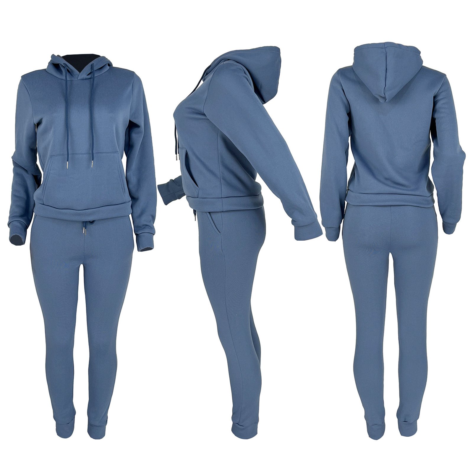 Custom Logo Women Cotton Bodysuit Tracksuit Set Hoodie Sweatshirt 2022 Fall Women's Jogging Set