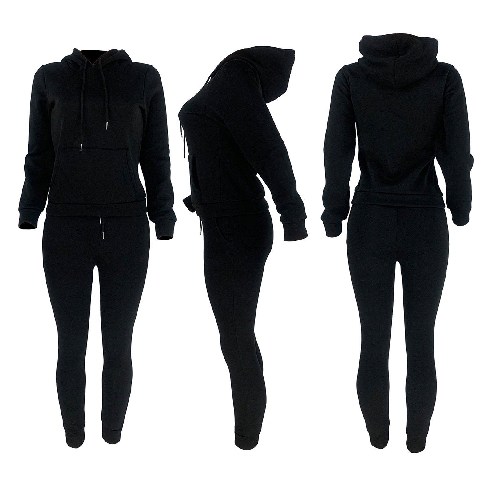 Custom Logo Women Cotton Bodysuit Tracksuit Set Hoodie Sweatshirt 2022 Fall Women's Jogging Set
