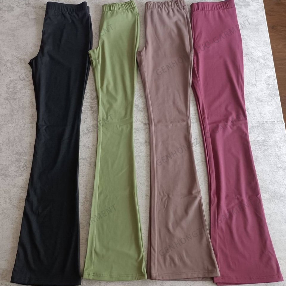 Summer sets Women 2024 Fold over Flare Pants And Long Sleeve Two Pieces Set Women Clothing High Stretchy Workout Sets For Women