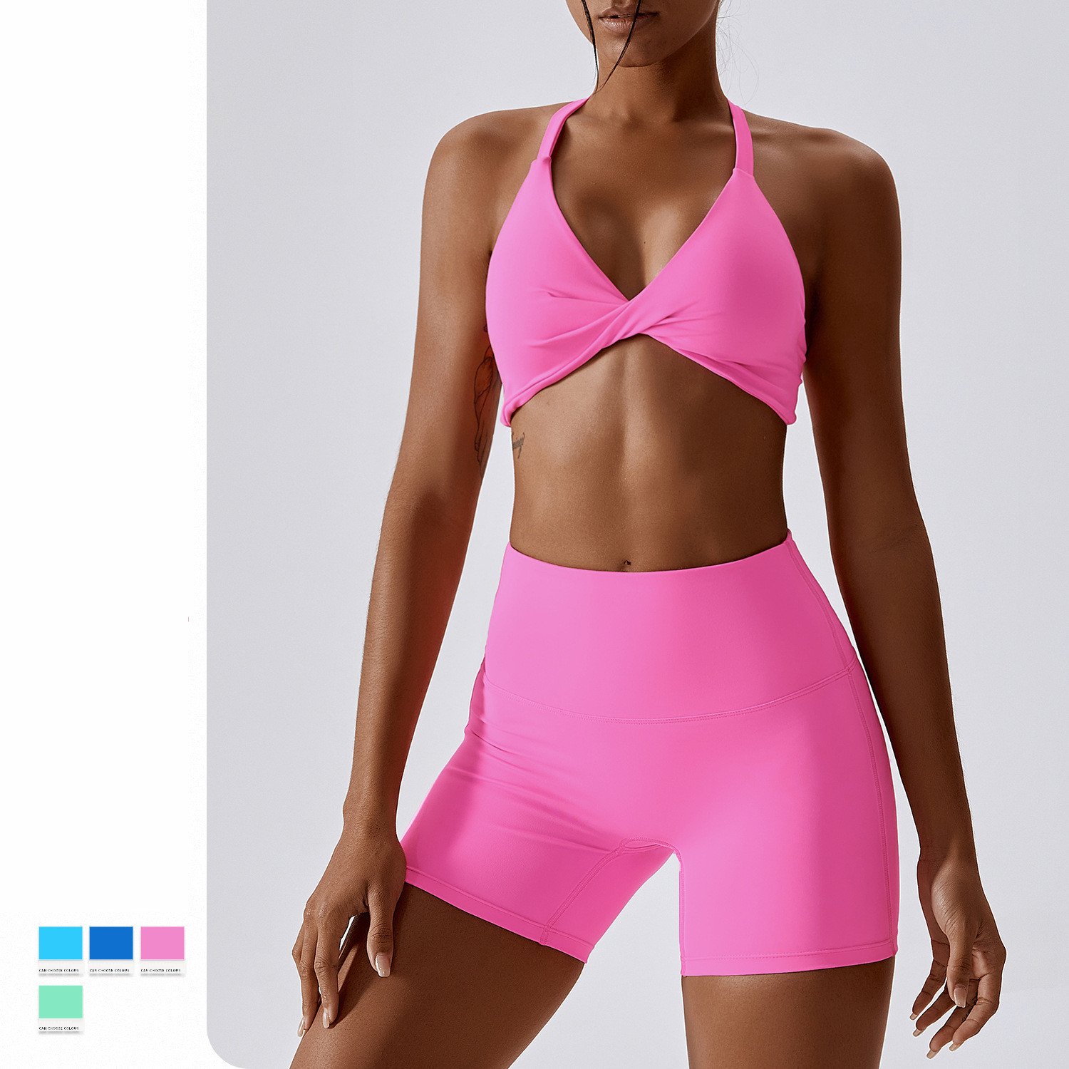Wholesale Athletic Clothing Ladies Gym Fitness Sports Workout Yoga Clothes Suit Activewear Seamless Women Active Wear Yoga Set