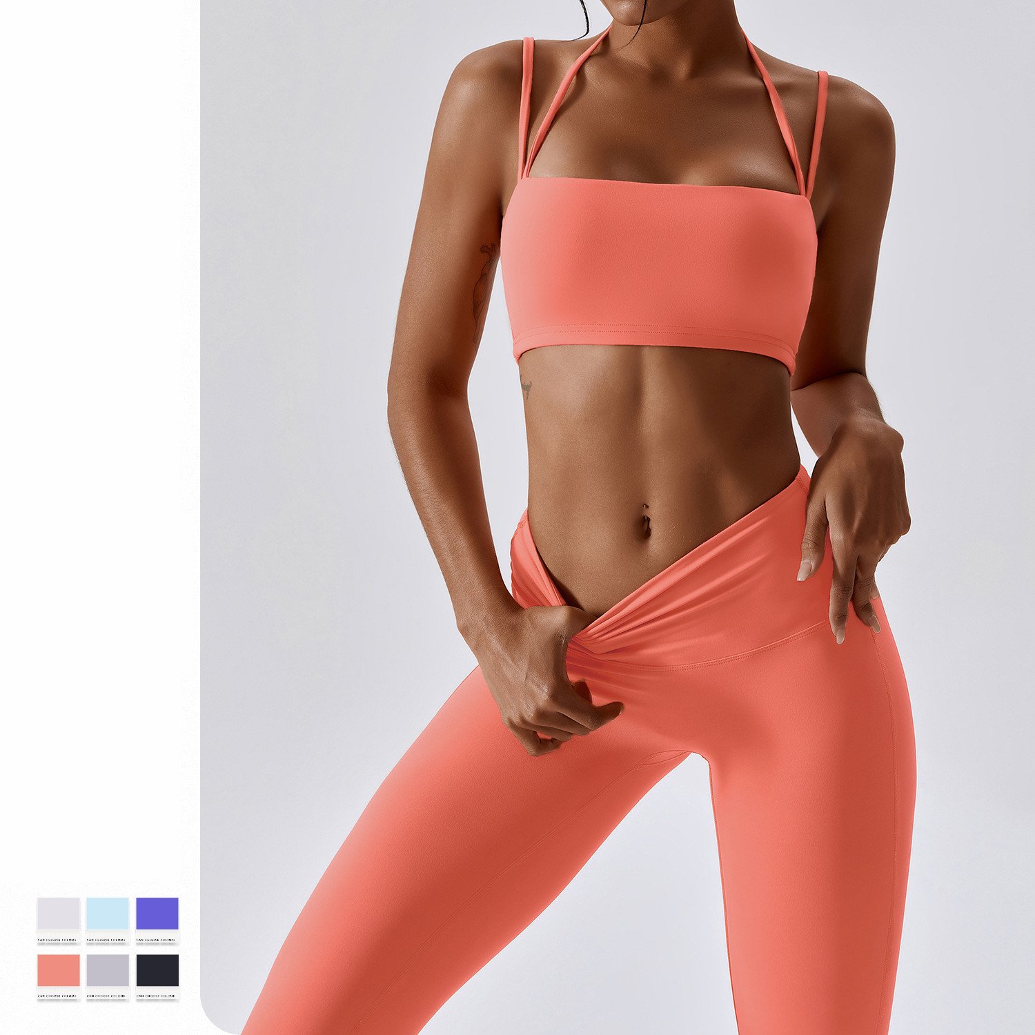 Wholesale Athletic Clothing Ladies Gym Fitness Sports Workout Yoga Clothes Suit Activewear Seamless Women Active Wear Yoga Set