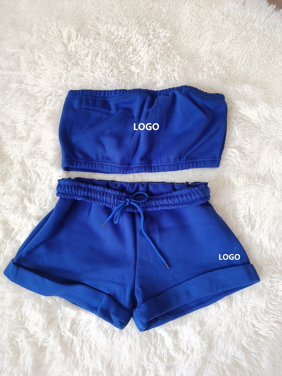 Summer brands logo women shorts Set 2 Piece casual Crop Tops And jogger Pants Tracksuit Two Piece set women joggers sweatsuits