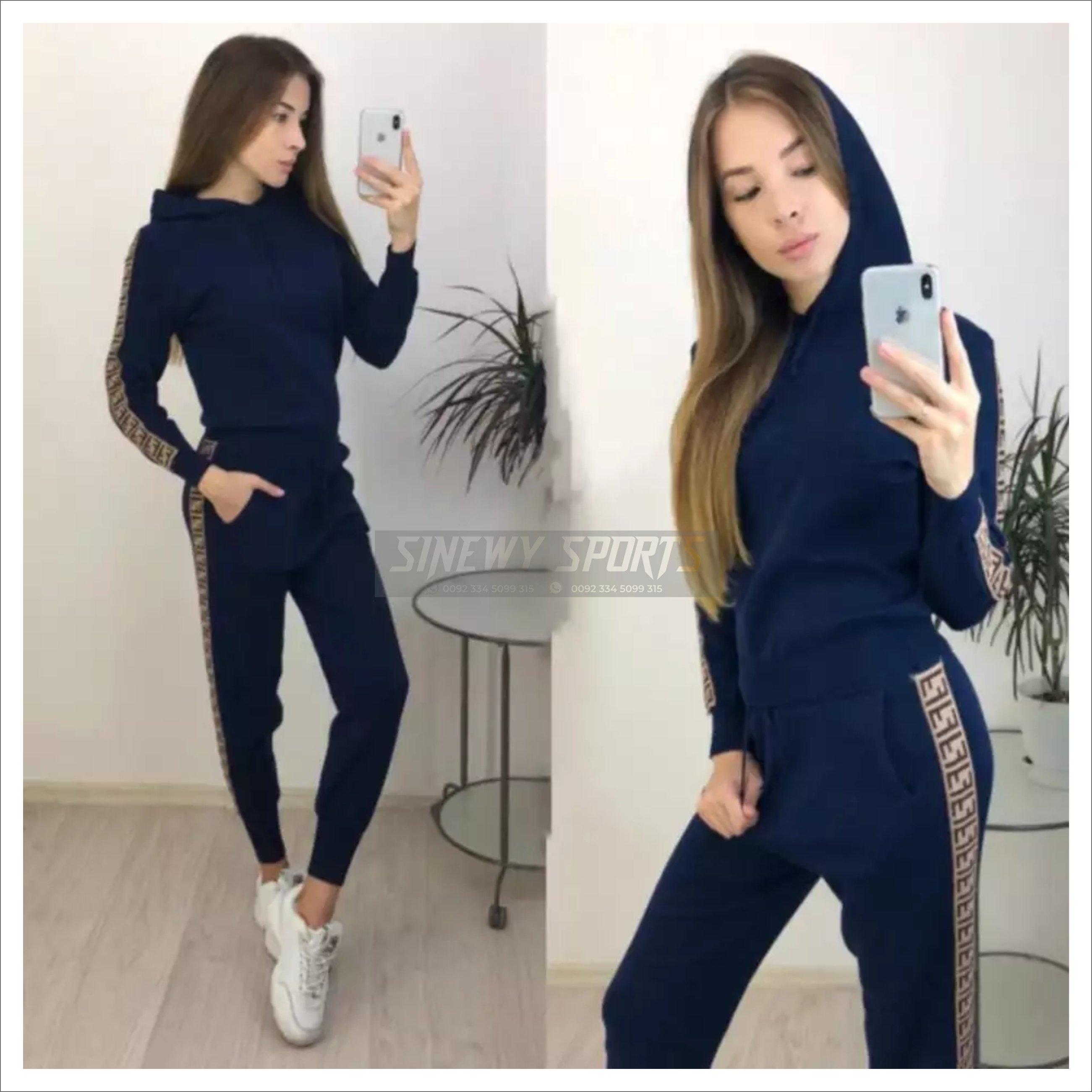 Autumn Women's Hat and Guard Suit Two-piece Suit Women outfit Tracksuit
