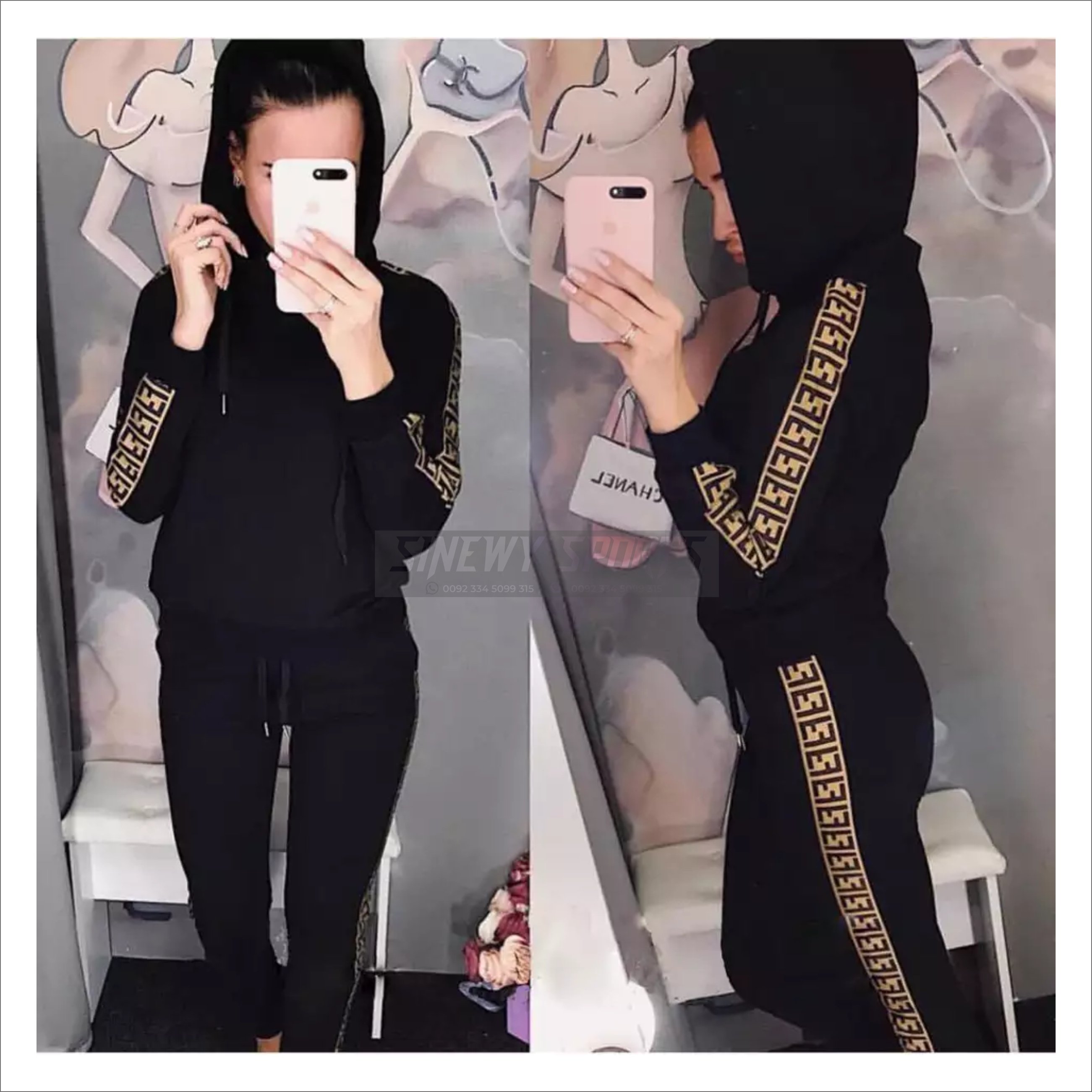 Autumn Women's Hat and Guard Suit Two-piece Suit Women outfit Tracksuit