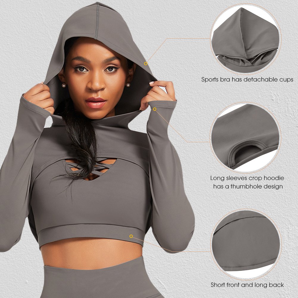 Custom Logo 3PCS Women Sportswear Sports Bra High Waist Leggings Athletic Gym Fitness Yoga Sets