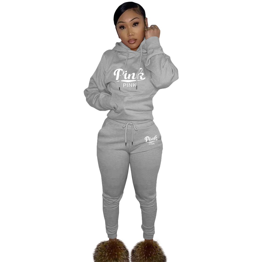 Women's Sets Custom Fall Clothing Two Piece Set Women Tracksuit Hoodie Embroidery Track Suit Winter 2 Piece Sets For Women
