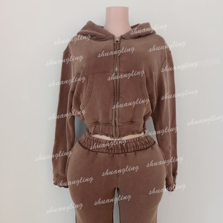 Women's Sets Two Piece Set Women Clothing Hoodies Yoga Leggings Loungewear Sweatsuit With Pockets Black Girl's Clothing Set