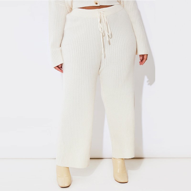 OEM Sweater Sets Rib Knit Fabric Oversized Cardigan Solid Color Long Sleeve Knitted Two Piece Sweater Set For Women
