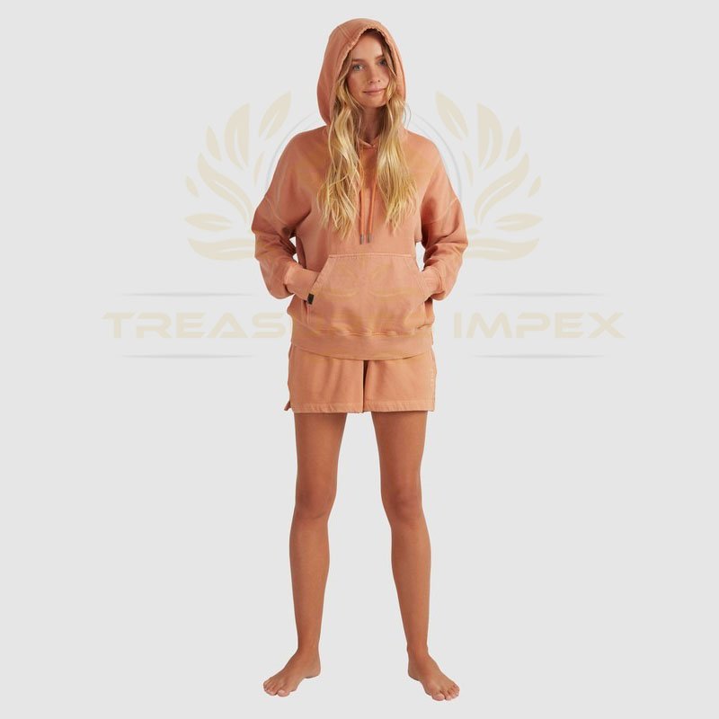 Women Summer Set Summer Fashion Custom Casual 2 Piece Set Women Crop Top Hoodies Cotton Short and Hoodie Women Clothing