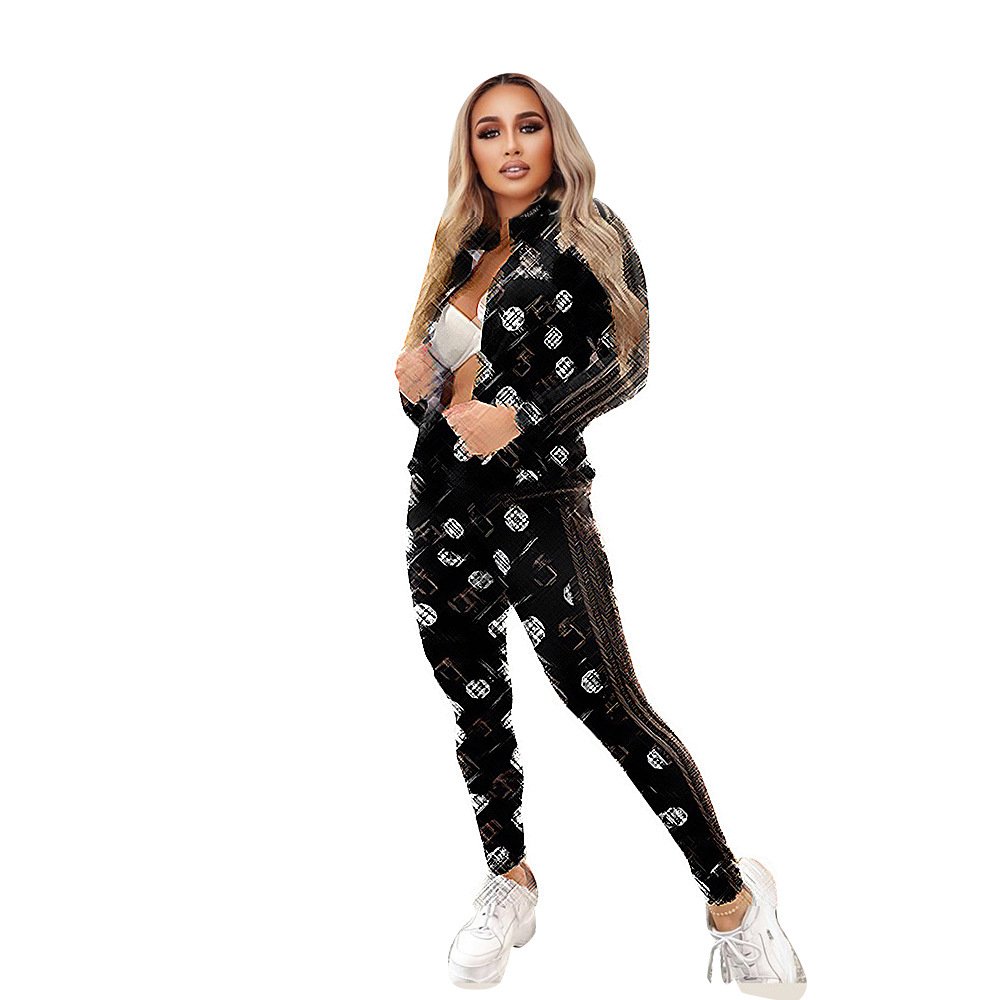 New arrival Fall 2024 Brand women's clothing zipper two piece set outfits women two pieces sexy winter clothes for women