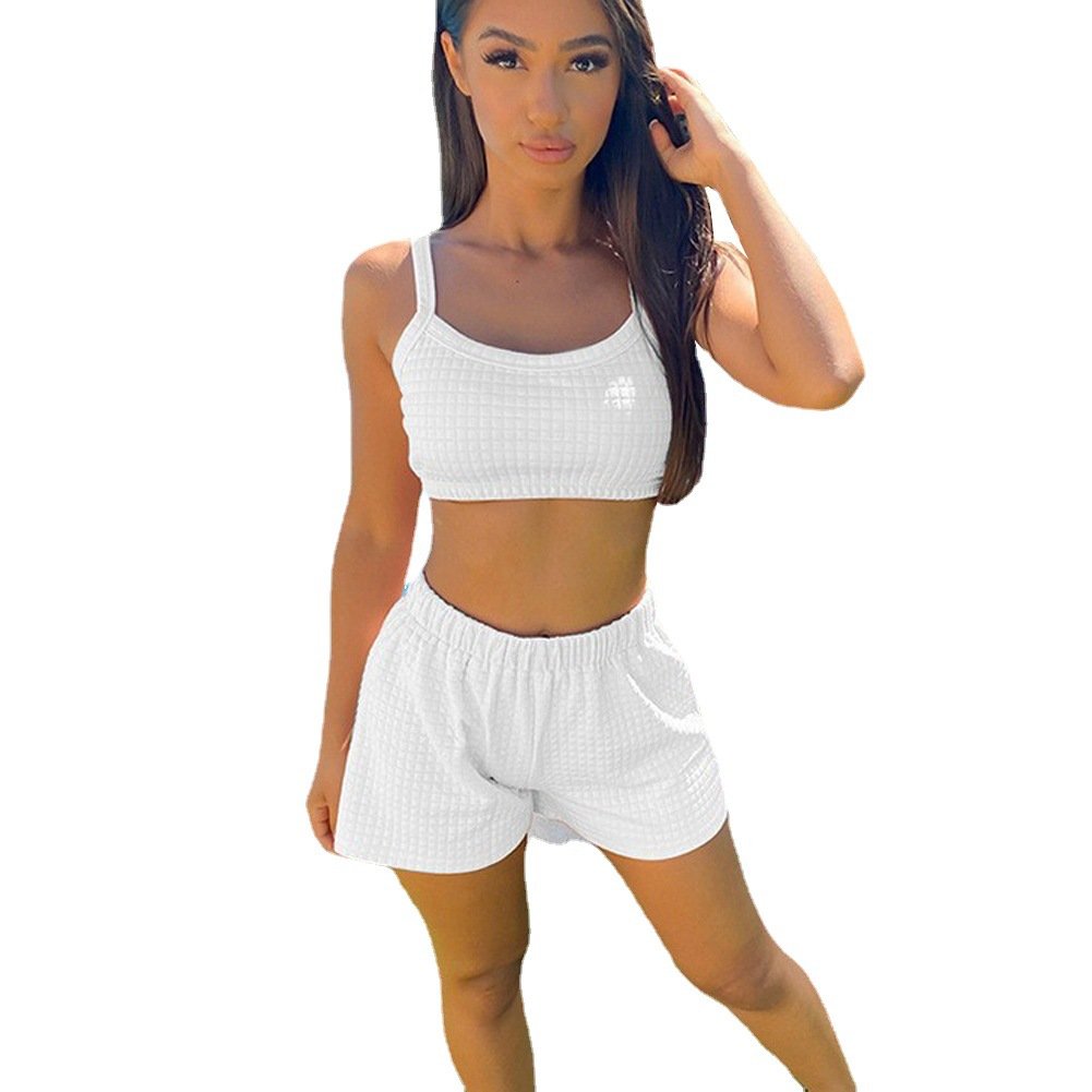 Women's XL 2pcs Cropped Yoga Fitness Gym Workout Sport Activewear Set Soft Printed & Solid Short Sleeve Pants Logo on Waist