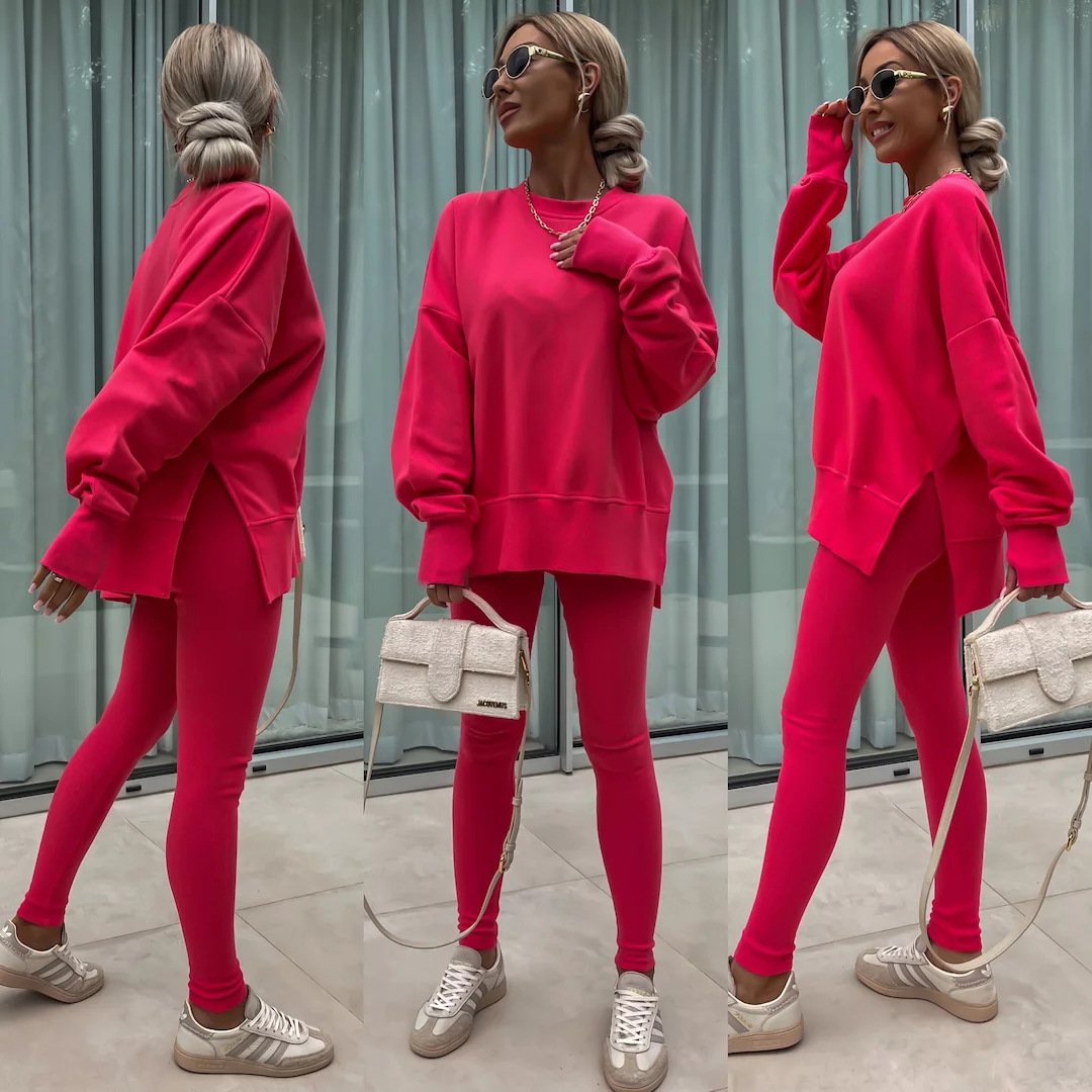 New arrival women's sets sweatshirt 2 piece set women clothing loose solid Legging pants women's sweater set