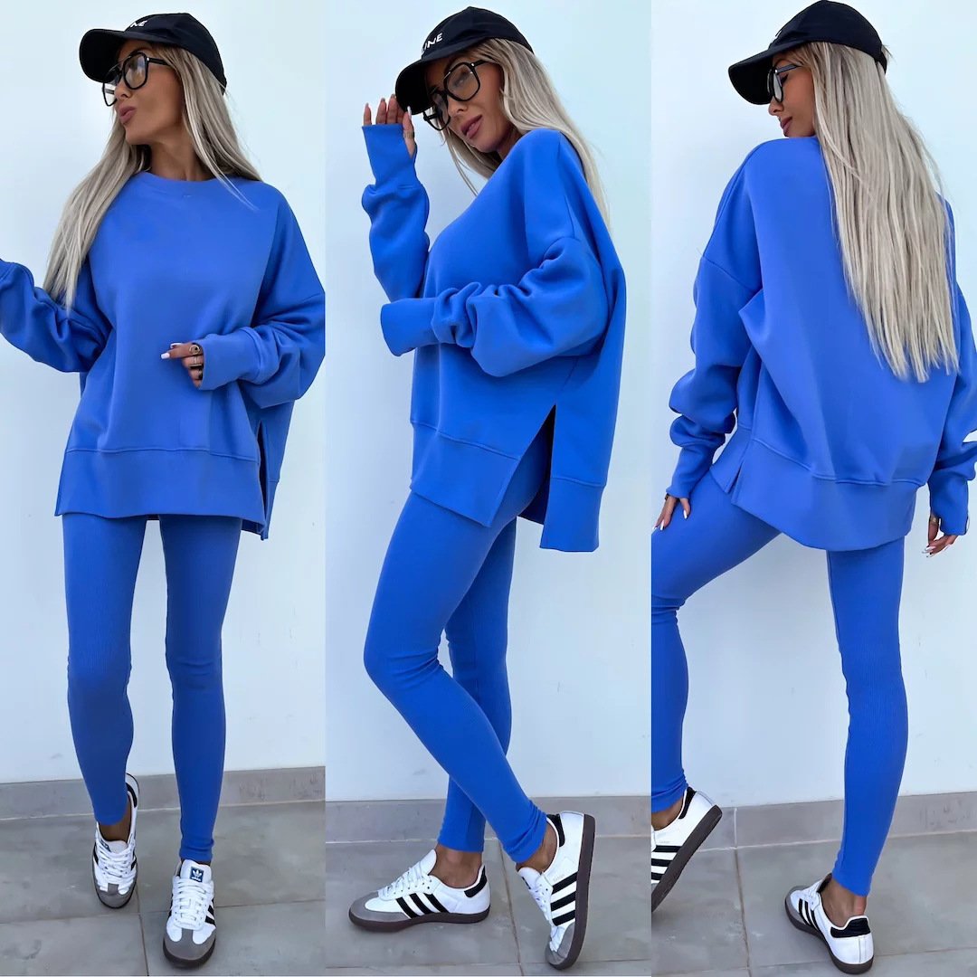 New arrival women's sets sweatshirt 2 piece set women clothing loose solid Legging pants women's sweater set