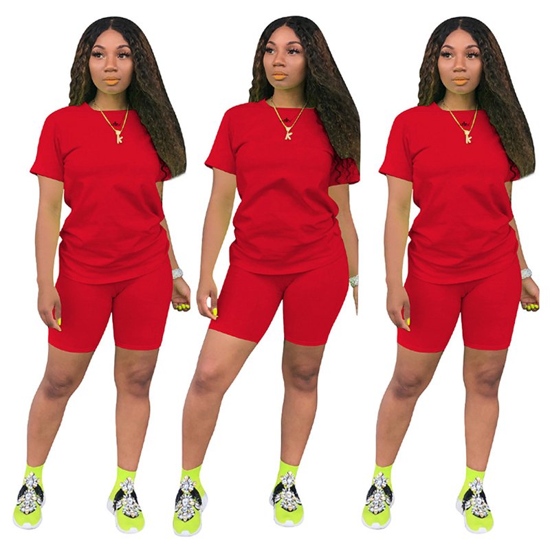 In Stock Summer outfit crop short sleeve full zip up hoodie Women sweatsuit set tracksuit jogger shorts two 2 piece women's set