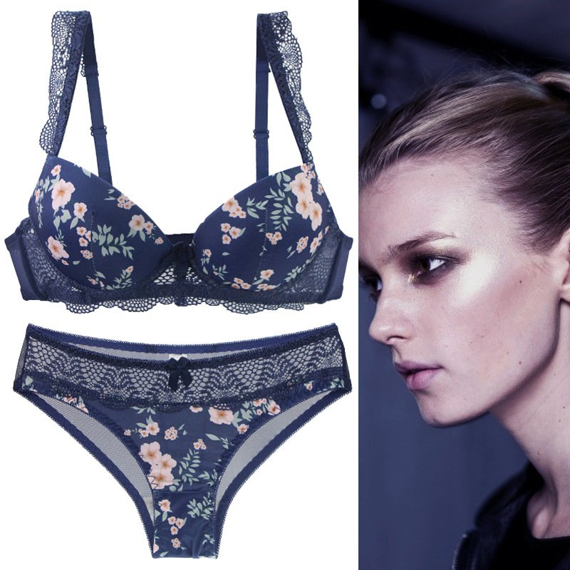 women push up bra set women's underwear plus size women's underwear big size lingerie sets ladies bra & brief sets