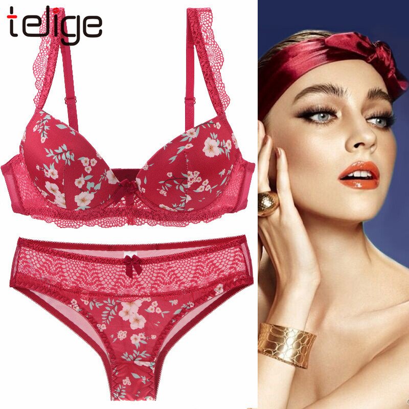 women push up bra set women's underwear plus size women's underwear big size lingerie sets ladies bra & brief sets