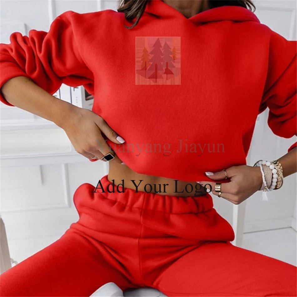 Women Sets Sportswear set short long sleeved Hooded Sweater autumn winter new two piece set women's wear