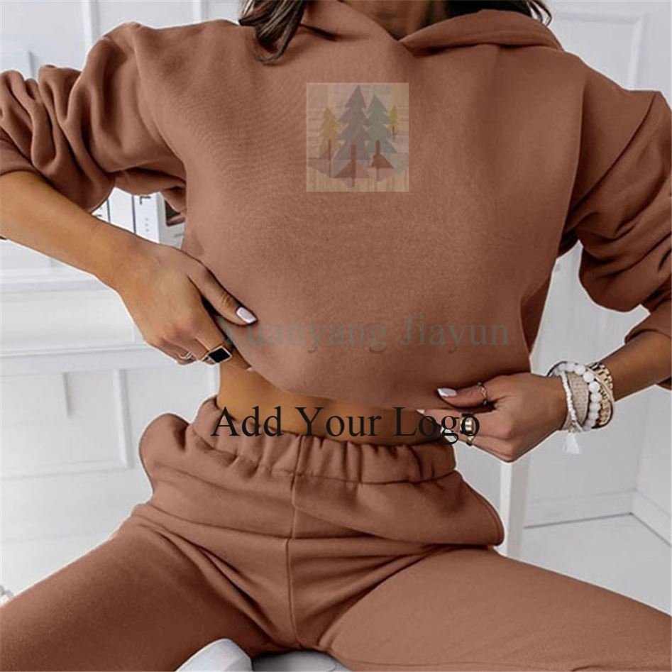 Women Sets Sportswear set short long sleeved Hooded Sweater autumn winter new two piece set women's wear