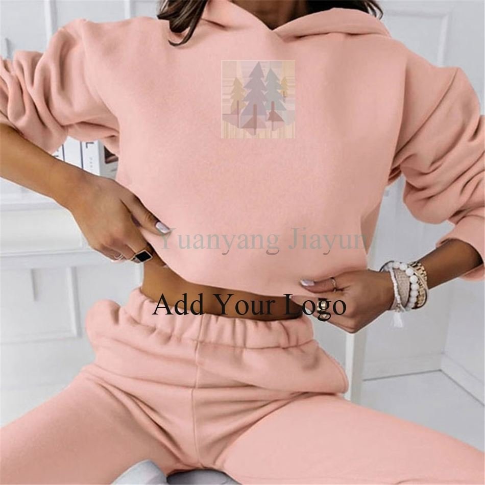 Women Sets Sportswear set short long sleeved Hooded Sweater autumn winter new two piece set women's wear