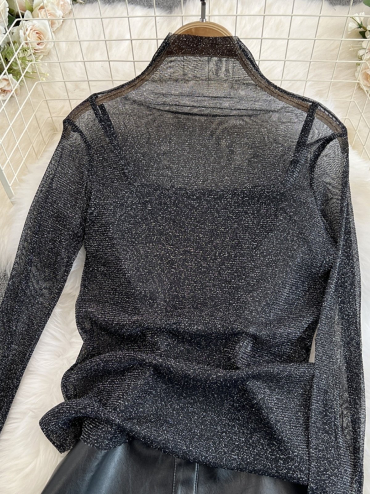 Boutique Wholesale 2024 Autumn New Fashion High Collar Lace Shirt Temperament Strap Dress Women's Set