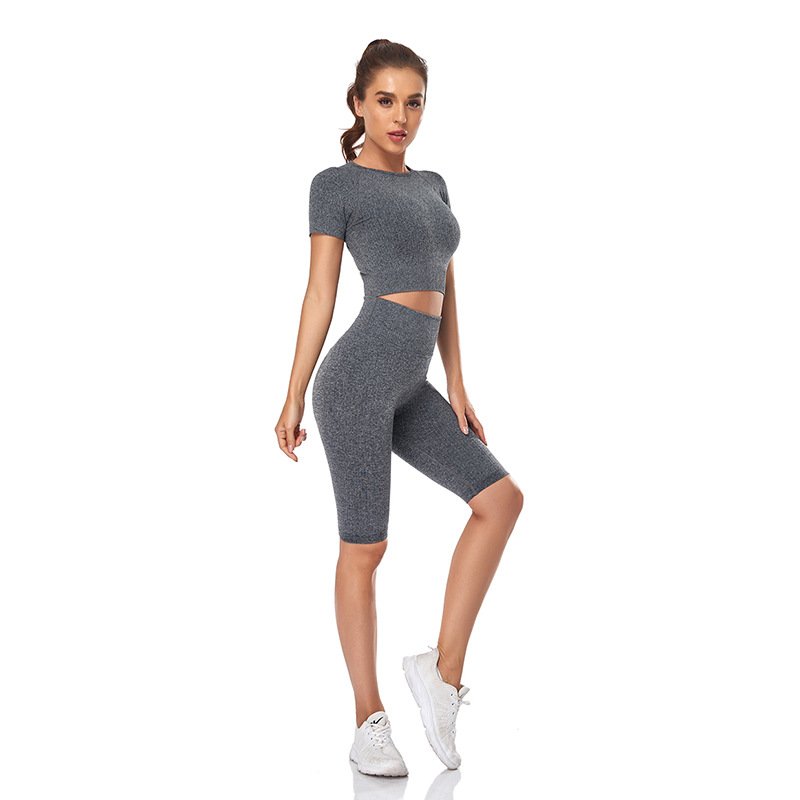 Women Seamless Yoga T-Shirt Female Fitness Crop Top Workout Gym Training Shirts Athletic Short Sleeve Yoga T-shirts Sportswear
