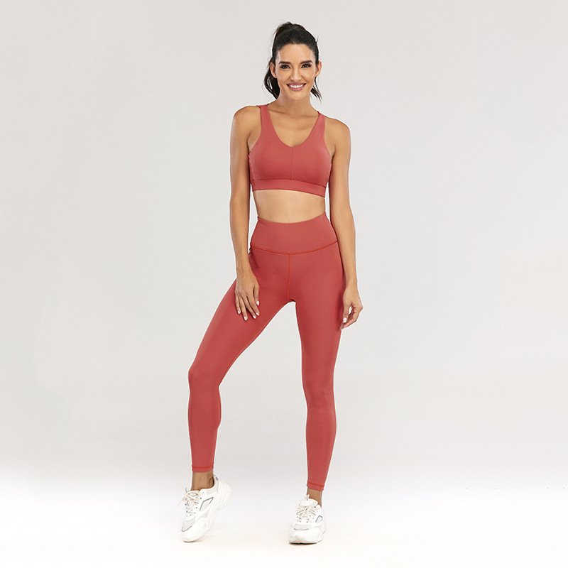 Spring Autumn Winter Classic Solid Color Women Sports Set Bra Leggings Hoodie 3Pieces High Elastic Sports Set