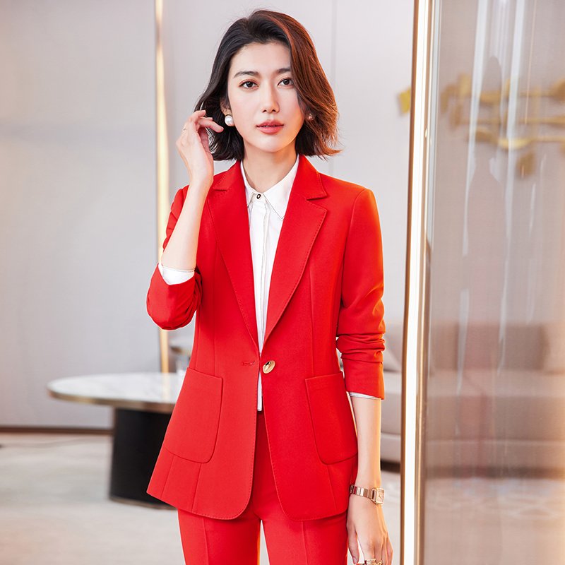 New Design Fashion Elegant Casual Slim Fit Women's Office Business Suit Pants Two Piece Set
