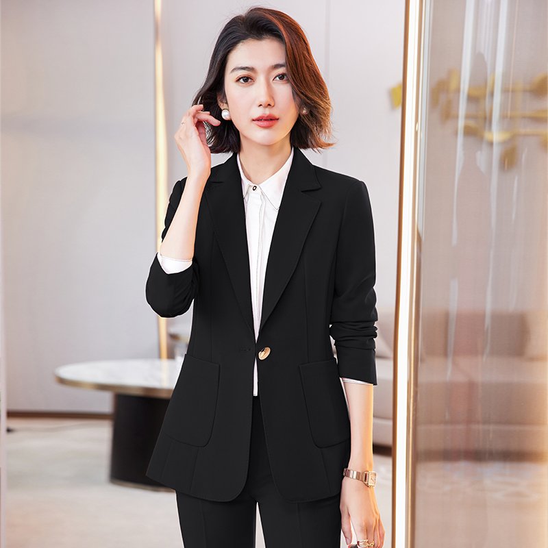 New Design Fashion Elegant Casual Slim Fit Women's Office Business Suit Pants Two Piece Set