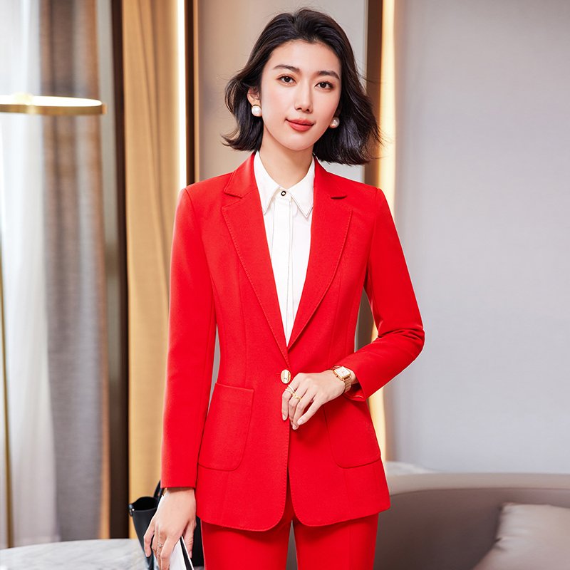 New Design Fashion Elegant Casual Slim Fit Women's Office Business Suit Pants Two Piece Set