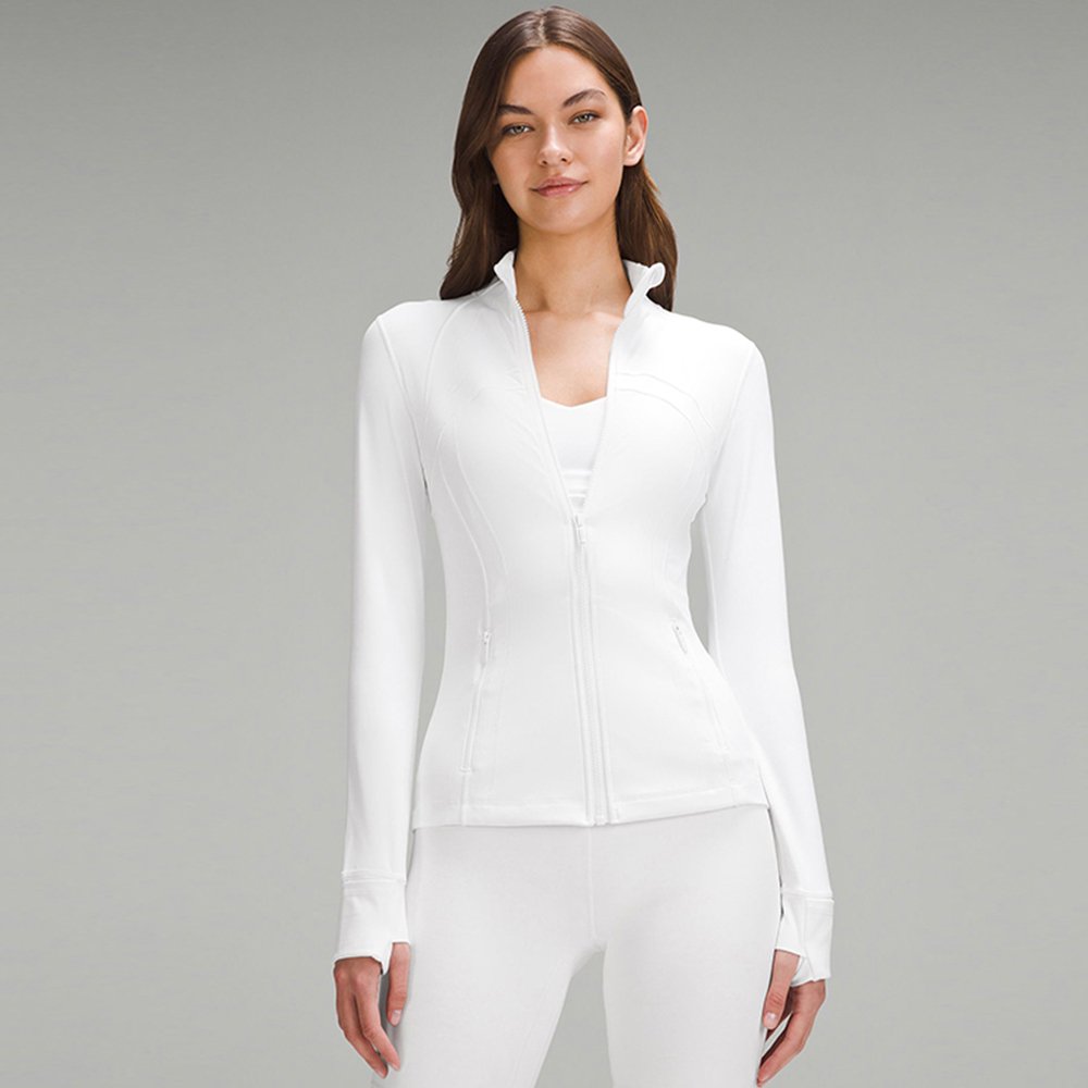 lulu yoga suit jacket & leggings 2-piece running fitness sportswear