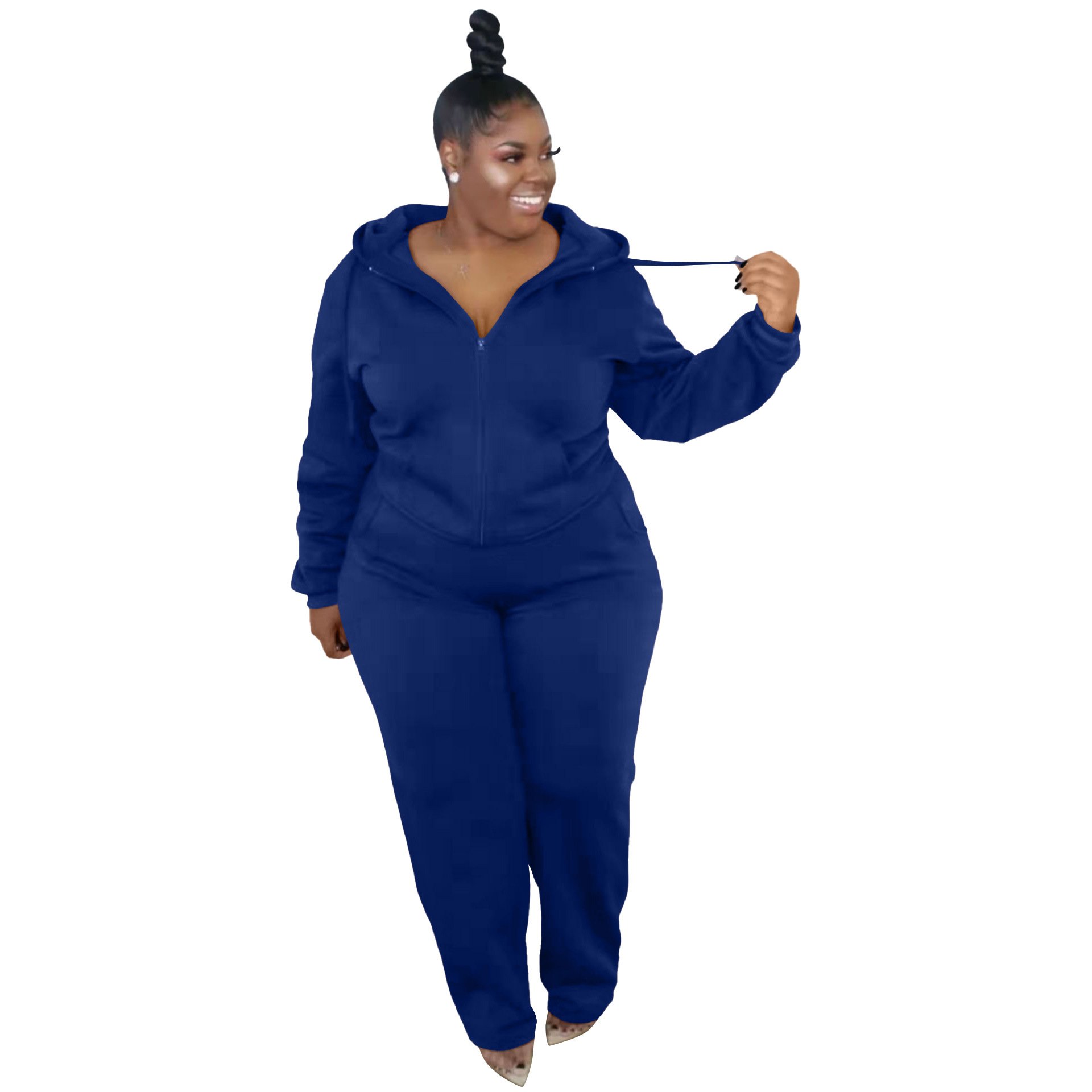 XL-5XL 2023 New Arrivals Plus Size Women's Clothing Jogging Sweatpants Suit Hoodie Women Sweatsuit Set Tracksuit Jogger Set