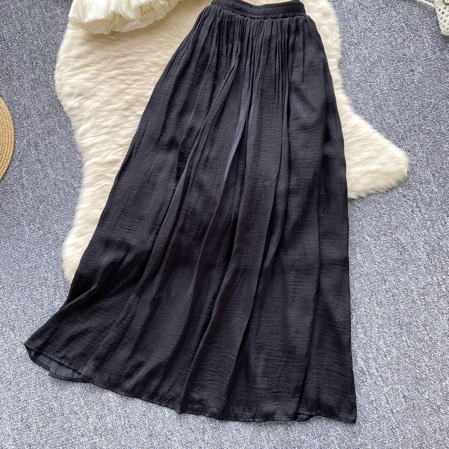 Women's Summer French Ruffle Splicing Irregular Sleeveless Vest Skirt Dress 2 Piece Set