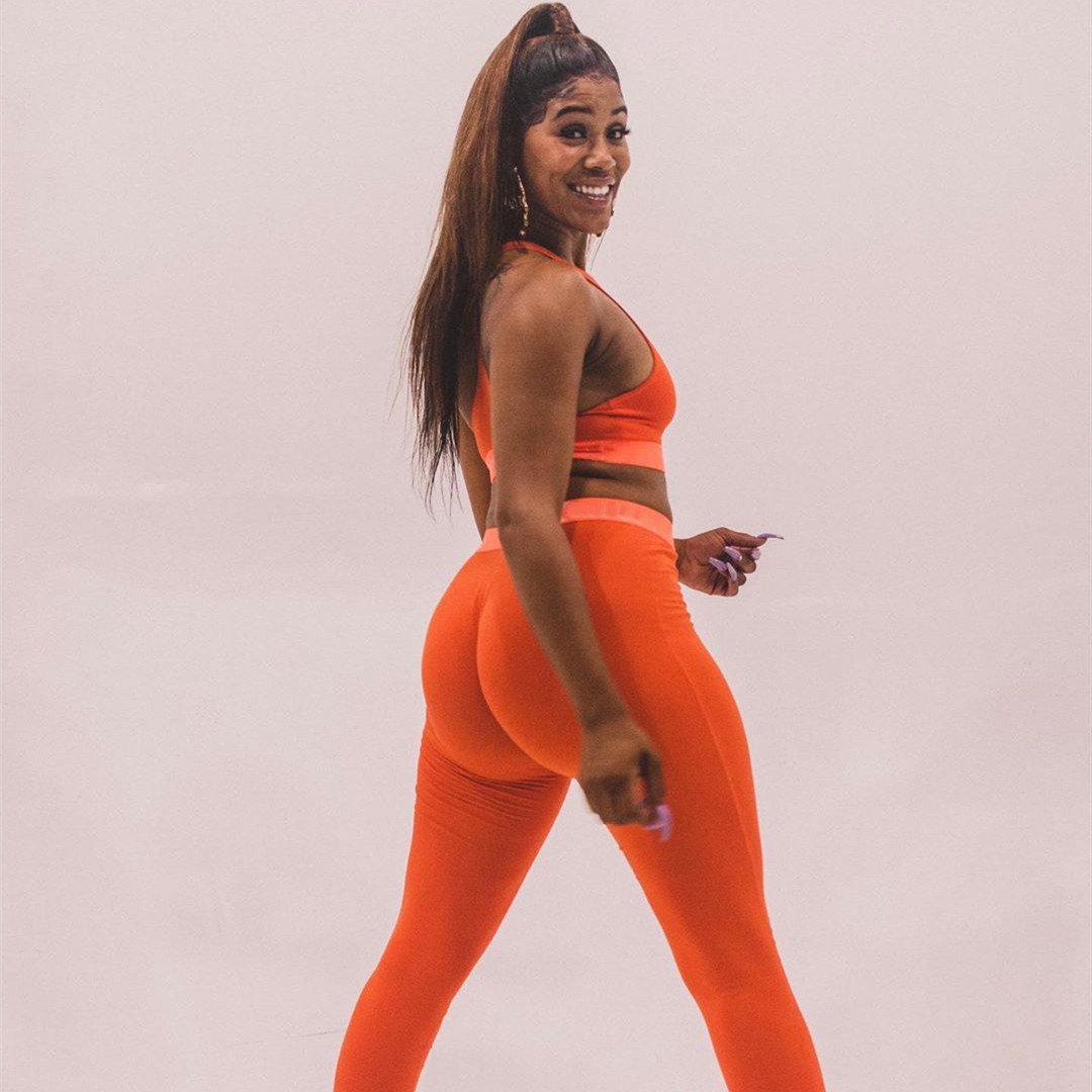 Hot Sale Summer Custom Logo Tights Gym Yoga Women's Sets Fitness Sportswear Ladies 2 Piece Set Women 2023