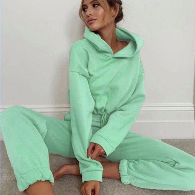 Hot Sale Autumn and Winter Sports Casual Suit Two Piece Set Pullover Hoodies Sweatpants