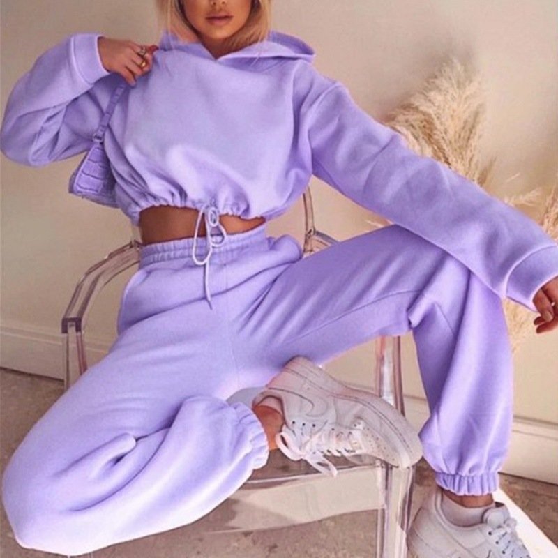 Hot Sale Autumn and Winter Sports Casual Suit Two Piece Set Pullover Hoodies Sweatpants