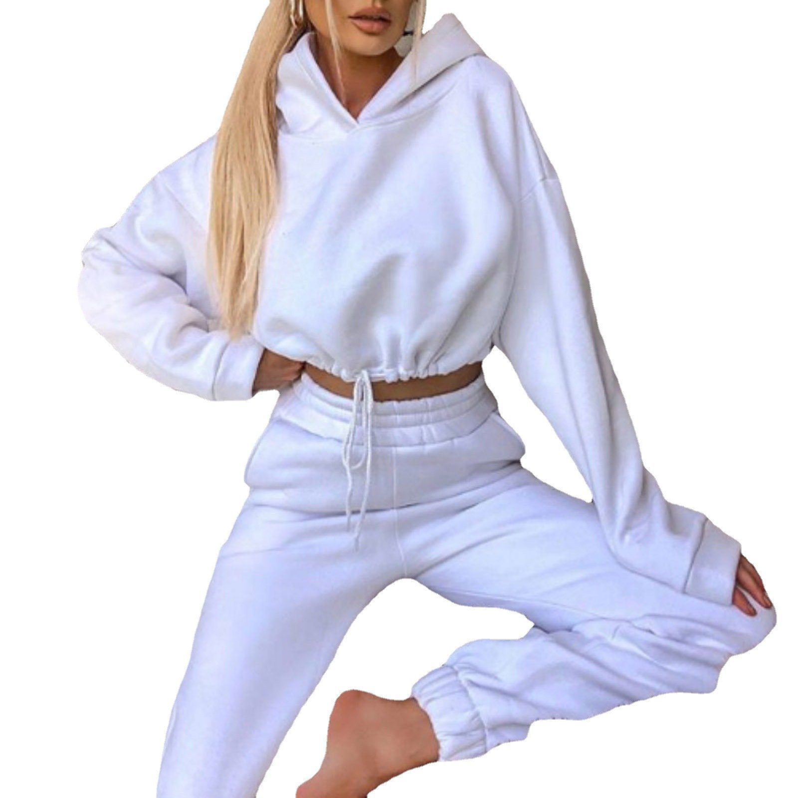 Hot Sale Autumn and Winter Sports Casual Suit Two Piece Set Pullover Hoodies Sweatpants