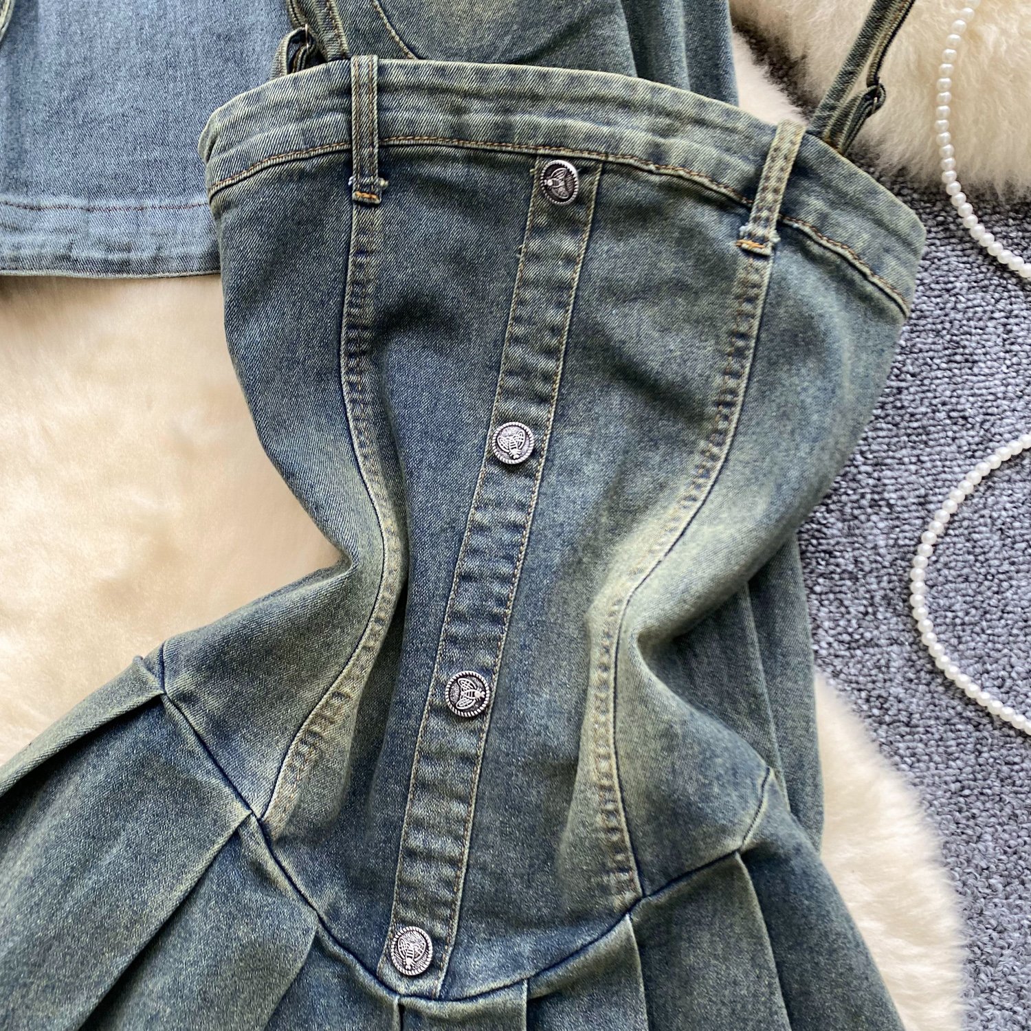 Women's Sets Fall Solid Full Sleeve Coat Casual Denim Set