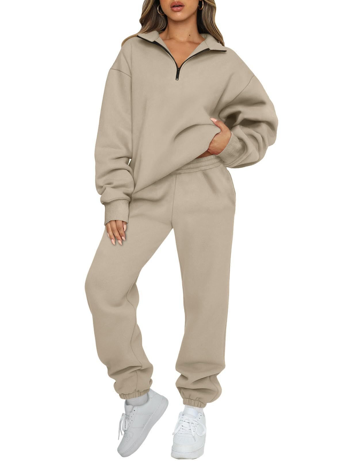 Factory Winter Zip Tracksuits Sports Gym Custom Logo 3d Puff Print Plus Size Plain Outfits Sexy 2 Piece Jogger Women'S Sets
