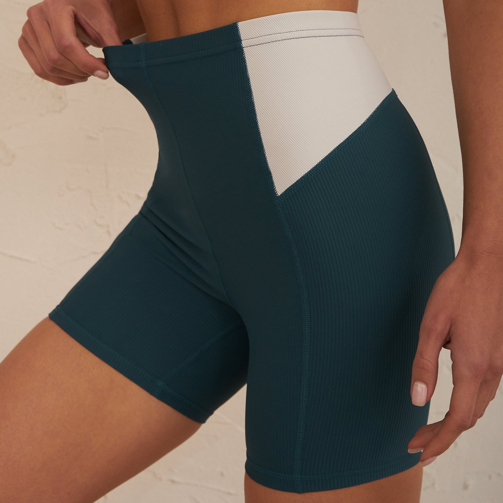 2023 New 3pcs Ribbed Double Layer Bra Legging Shorts Gym Workout Fitness Sportswear Sports Active wear Suits Yoga Sets Women