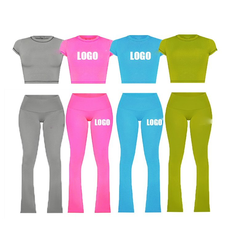 2025 Hot Sale Custom Logo Sports Wear Crop Tops Shorts For Women Tracksuits 2 Piece Set Ribbed Sports Lounge Wear Women'S Sets