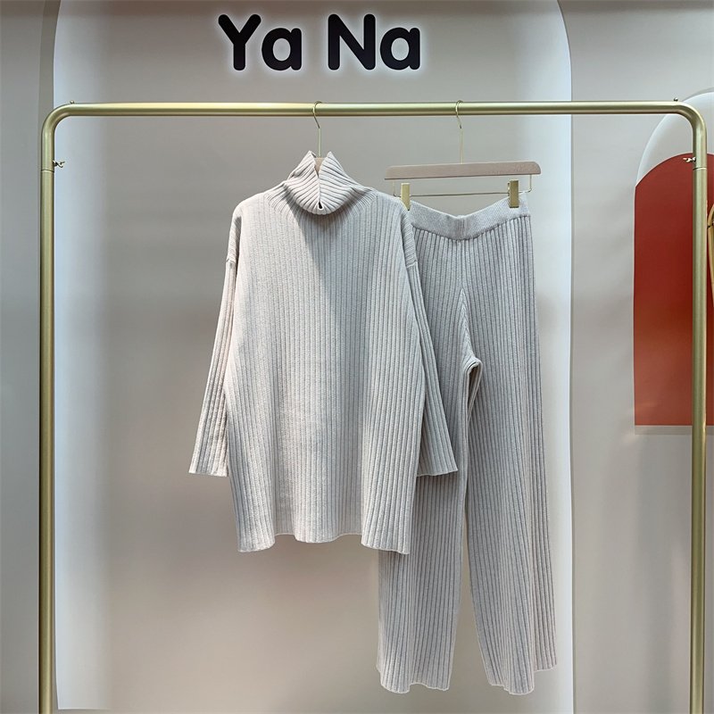 autumn women clothing 2 piece set lounge winter clothes for women sets knit sweater jersey pants winter women's sets sweaters