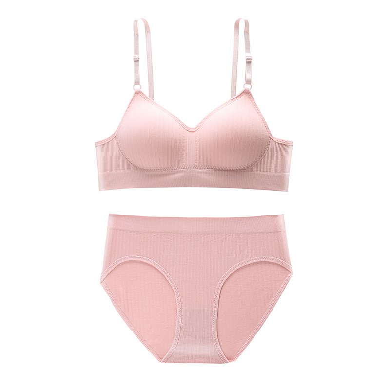 cheap price Seamless Active Thong Underwear Women's Push Up sports bra and underwear set for women Wire Free Bra Brief Sets